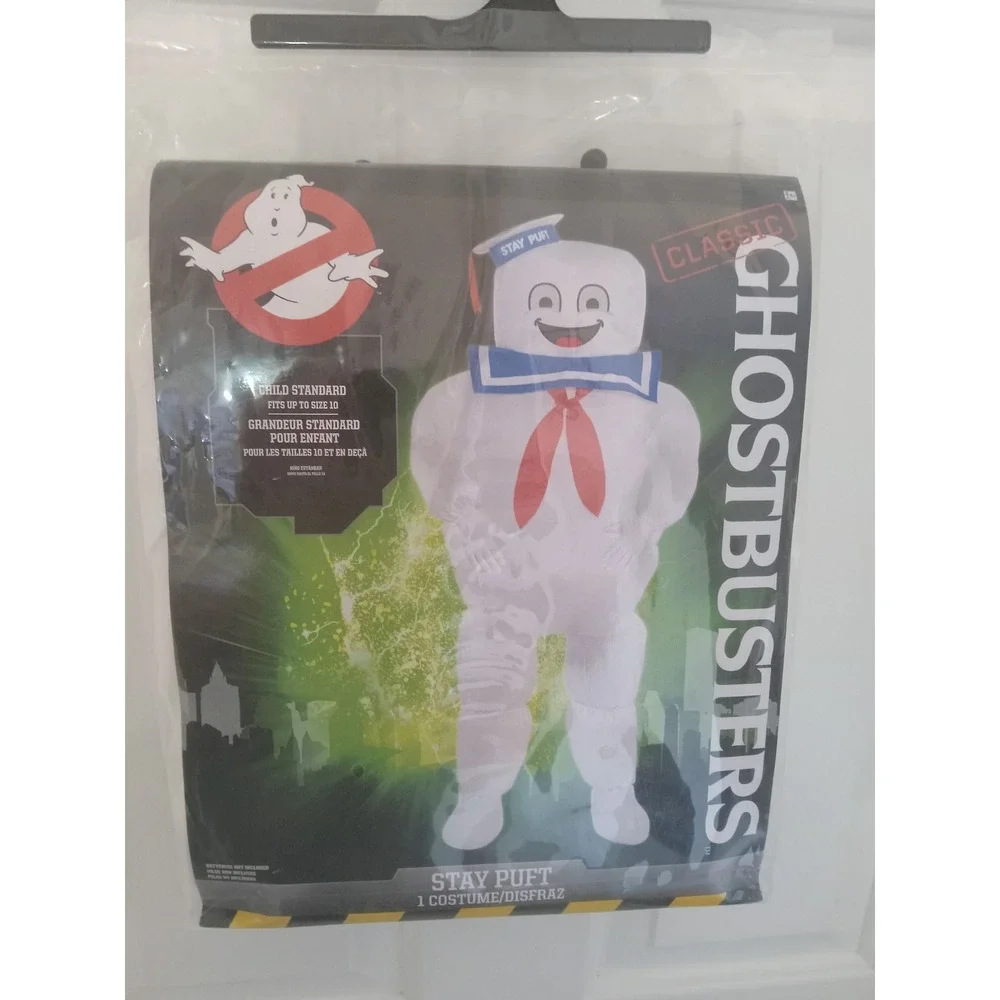 Ghostbusters Movie Inflatable Stay Puft Marshmallow Man Kids Costume Size 10 New - Picture 1 of 14